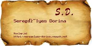 Seregélyes Dorina névjegykártya